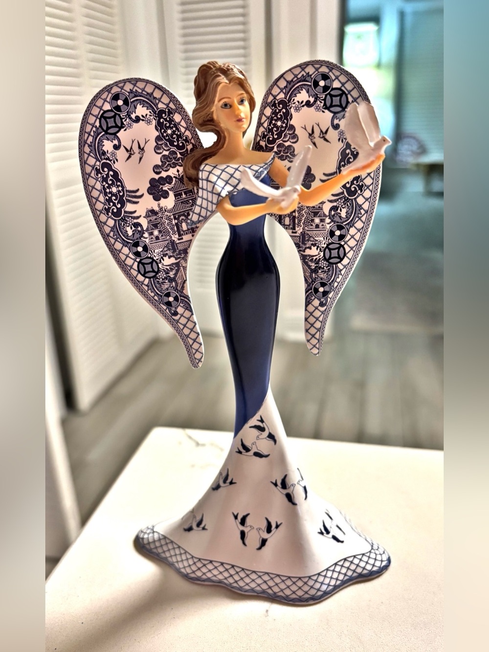 Blessings for Two Lovers, Angels of Blue Willow Collection Figurine